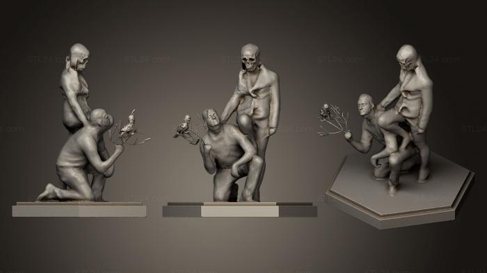 Статуэтки и статуи разные (Таким образом, это создает живую, STKR_0679) 3D модель для ЧПУ станка